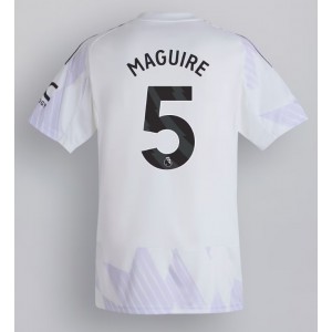 Manchester United Harry Maguire #5 Jalkapallovaatteet Vieraspaita 2025-26 Lyhythihainen